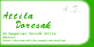 attila dorcsak business card