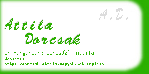 attila dorcsak business card